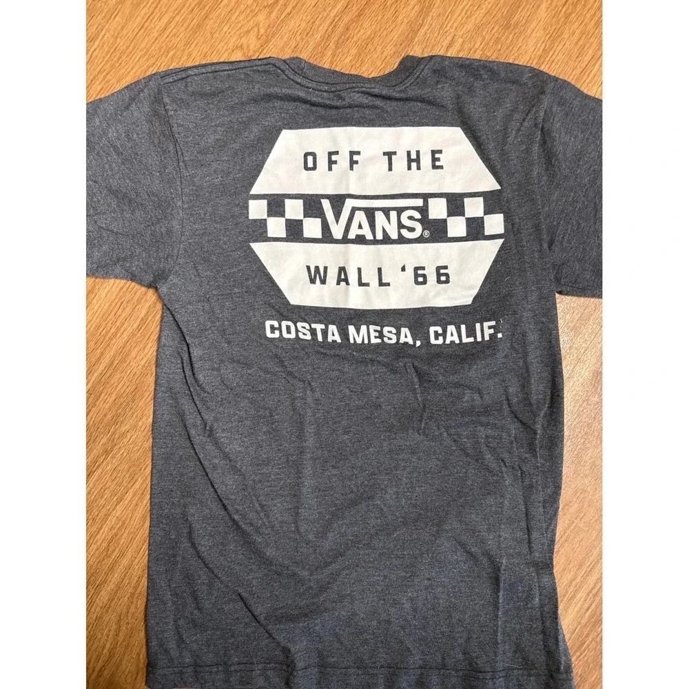 Vans Mens Off The Wall 66 Graphic T-Shirt Heather Charcoal Gray Medium - Picture 4 of 4